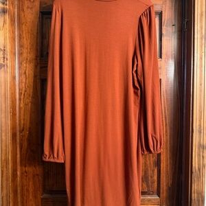 Torrid Warm Rust Long Sleeve Dress